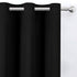 LEMOMO Black Blackout Curtains/38 x 54 Inch/Set of Two Panels Grommet Living Room Curtains