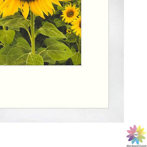 MBC Mat Borad Center 12x16 Picture Frames with Plexiglass for Picture 8.5x11 with Mat or 12x16 without Mat, Wall Mounting Display (White)