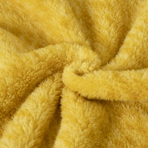 SOCHOW Sherpa Fleece Throw Blanket, All Seasons Lightweight Fuzzy Warm Super Soft Plush Blanket for Bed, Sofa and Couch, 50 x 60 inches, Mustard Yellow