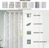 Madison Park Cecily Semi Sheer Single Panel Window Curtain Burnout Botanical Print, Easy to Hang, Fits up to 1.25" Diameter Rod, 50x84, Leaves Aqua