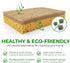 AIRNEX 18 Pack Biodegradable Natural Kitchen Sponge - Compostable Cellulose and Coconut Walnut Scrubber Sponge - Eco Friendly Sponges for Dishes