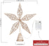 Shinowa 11.8Inch/30cm Christmas Tree Topper, Glittered Star Treetop with 20 LED Lights Battery Operated Christmas Tree Decoration Metal Lighted Xmas Seasonal Festive Party Holiday Home Decor, RoseGold