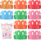 24 Pieces 100 Days Colorful Paper Crowns 6 Colors Adjustable Paper Party Crown with 2 Sheet Crystal Rhinestones Stickers for 100 Days of School Celebration Party Favors, 22.8 x 4.3 inches