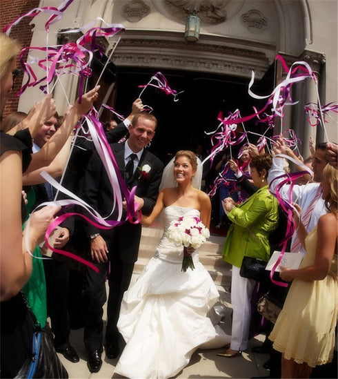 REINDEAR Wedding Party Ribbons Wand Sticks Streamers (30, Turquoise)