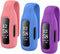 HSWAI 3-Pack Clips Replacement for Fitbit Inspire 2/Fitbit Inspire 3, Soft Comfortable Silicone Clip 360°Protection Holder Accessory Compatible with Fibit Inspire 2/3?Official Red/Blue/Purple
