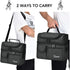 Tirrinia Insulated Lunch Bag, Leakproof Thermal Bento Cooler Tote for Women and Men, Dual Compartment with Shoulder Strap, 10.3" x 7.5" x 8.6", Black