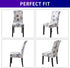 Howhic Chair Covers for Dining Room with Printed Patterns, Easy Slip-on Stretchy Dining Room Chair Covers Set of 4, Washable Dining Chair Covers, Great Decor for Home Party Banquet (4pcs)