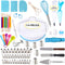 114 Pieces Cake Decorating Supplies Kit for Beginners, Cupcake Decorating Tools Baking Supplies Set for Kids and Adults, Cake Turntable Stands, Piping Tips & Bags, Icing Smoother & Spatulas