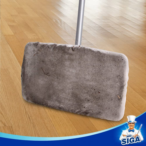 MR.SIGA Large Surface Microfiber Mop - Size: 15.3" x 8.3" 39 x 21cm, 2 Free Microfiber Refills Included