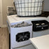 Magnetic Lint Bin For Laundry Room | Farmhouse Retro Magnetic Lint Bin for Laundry Room Storage Decor - Lint Container Space Saving Washer and Dryer Trash Can Solution Wall Mount (Off-White)
