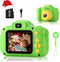 GKTZ Kids Digital Camera, Upgrade Selfie Camera 12MP Toddler Camera Children Video Camcorder, Birthday Gifts for Boys and Girls Age 3 4 5 6 7 8 9 with 32GB SD Card - Green