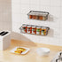 Wall Baskets, Packism 4 Pack Cabinet & Wall Mounted Wire Baskets, Multifunctional Hanging Wire Basket for Kitchen, Home, Office, Bathroom, Garage Storage, Wire Storage Baskets with Mount Hooks, Black