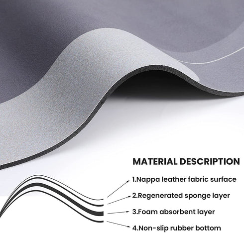 Super Absorbent Floor Mat, Super Absorbent Bath Mat Soft Carpet ,Slip-Resistant Bathing Room Rug Floor Door, Quick Drying Mat Grey Bathroom Rug ,Absorbent Bath Mat 15 x 23 in (Light Gray)