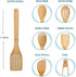 Wooden Spoons for Cooking Organic Bamboo Kitchen Utensils Set 8 Pcs Housewarming Gift New Apartment Essentials Slotted Serving Spoons Spatula Tong Tools for Nonstick Cookware with Holder