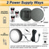 Battery Powered Ceiling Light, Starxing 5 inch Wireless Puck Lights with Remote Control, Shower Lights Fixture with DC Charger (Black)