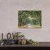 Oak Tree Canvas Wall Art: Green Landscape Artwork Forest Picture Painting Small Size for Bathroom (16'' x 12'' x 1 Panel)