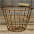 Wire Egg Basket 6" H 8" Dia Rust