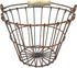 Wire Egg Basket 6" H 8" Dia Rust