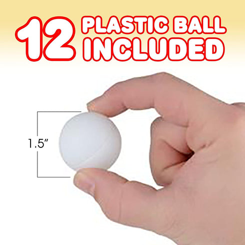Gamie Bucket Ping Pong Ball Game Includes 9 Metal Buckets, 12 Balls, and 1 Number Sticker Sheet - Fun Party Activity for Kids and Adults, Great Gift Idea for Kids