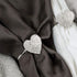 mw Decor: Napkin Rings Set of 12 for Dinner Party - Weddings - Holidays - Christmas - Silver Sparkle with a Clear Rhinestone Decoration (Silver Heart)
