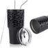 30oz Tumbler Stainless Steel Insulated Travel Mug with Straw Lid Cleaning Brush (Black Leopard)