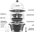 Chefman Electric Egg Cooker Boiler, Rapid Egg-Maker & Poacher, Food & Vegetable Steamer, Quickly Makes 12 Eggs, Hard or Soft Boiled, Poaching and Omelet Trays Included, Ready Signal, BPA-Free, Grey