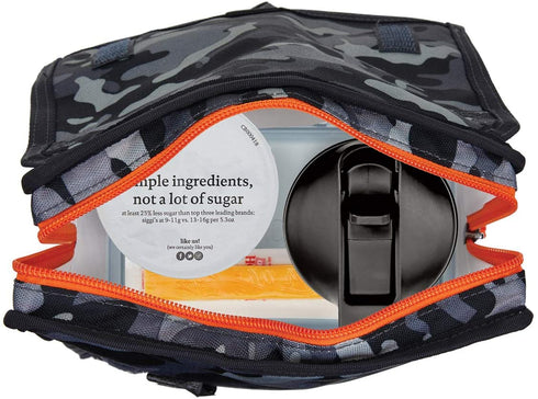 PackIt Freezable Lunch Bag with Zip Closure, Charcoal Camo