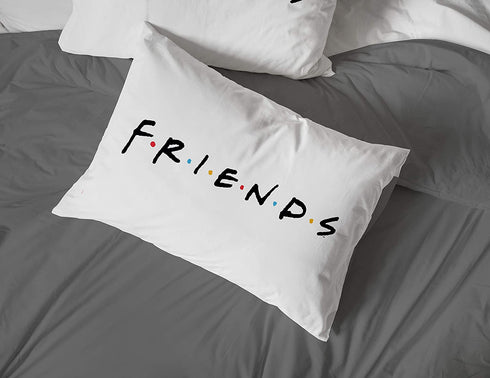 Friends Classic Logo 2 Pack Reversible Pillowcase - Super Soft Bedding (Official Friends Product)