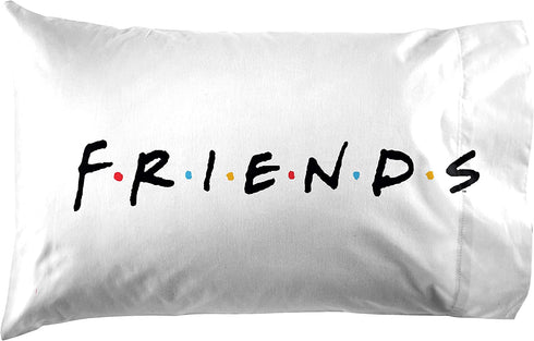 Friends Classic Logo 2 Pack Reversible Pillowcase - Super Soft Bedding (Official Friends Product)