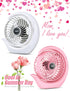 viniper Battery Operated Fan, Small Desk Fan : 3 Speeds & 8-24 Hours Longer Working, 180° Rotation, Optimised Portable USB Rechargeable Fan , Small but Mighty, Strong Wind (6.2 inch, White)