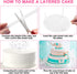Aufind 45 PCS Plastic Cake Dowel Rods Set, 20 White Plastic Cake Sticks Support Rods with 5 Cake Separator Plates for 4, 6, 8, 10,12 Inch Cakes and 20 Clear Cake Stacking Dowels for Tiered Cakes