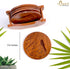 Wooden Coasters for Coffee Table NOT Moisture Absorbing, Drink Coasters for Wooden Table, Natural Wooden Coasters with Holder, Table Coasters for Wood Table, 3.9 in Diameter, 7pcs
