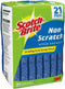 Scotch Brite Blue Non-Scratch Scrub Sponges 21 PACK 3M Individually Wrapped NEW