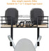 TJ.MOREE Ironing Board Hanger Wall Mount - Laundry Room Iron and Ironing Board Holder with Large Storage Wooden Base Basket and Removable Hooks (Black)