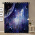 Blackout Curtains Kids Room Darkening Curtains Space Cosmic Sky Stars in Galaxy Nebula Cosmos 52" Wide x 45" Long Thermal Insulated Grommet Top Window Curtains for Bedroom