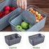 Fresh Produce Saver Container Mesh Sieve Storage Organizer Filter Basket Fresh Vegetable Fruit Draining Crisp Keep Vegetables Fresh Easy to Clean (Grey-1.7 L)