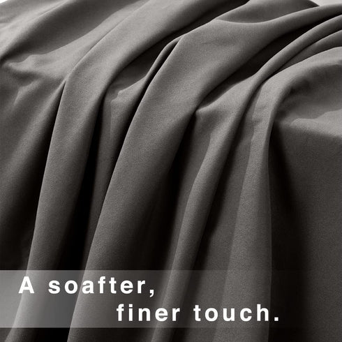 LBRO2M Bed Sheet Set Queen Size 16 Inches Deep Pocket 1800 Thread Count 100% Microfiber Sheet,Bedding Super Soft Comfortable, Cool Warm,4 Piece?Dark Grey?