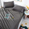 LBRO2M Bed Sheet Set Queen Size 16 Inches Deep Pocket 1800 Thread Count 100% Microfiber Sheet,Bedding Super Soft Comfortable, Cool Warm,4 Piece?Dark Grey?