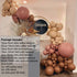Retro Coffee Pink Apricot Balloon Arch Garland Kit-102pcs, 4 Sizes Retro Pink Coffee and Apricot Balloons-Party Decorations for Baby Shower, Bridal Shower, Birthday Party, Graduation, Engagement