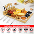 Cheese board Cutlery Knife Set bamboo Charcuterie Platter Serving Tray, with ceramic bowls Server Forks, Wine Opener, Cheese Plate Set Gift for Birthdays, Christmas Anniversary Wedding Registry,