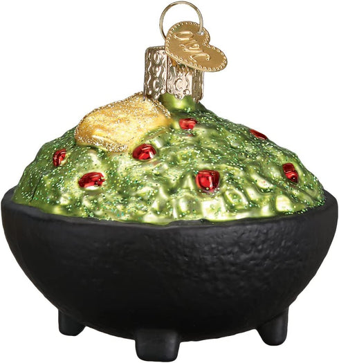 Old World Christmas Ornaments: Avocado Guacamole Glass Blown Ornaments for Christmas Tree