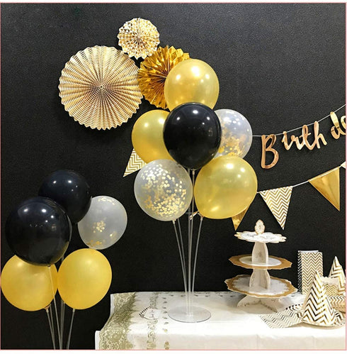 Balloon Stand Kit 7 Sets of Table Balloon Stand Holder Reusable Balloons Decorations for Party , Birthday Wedding Anniversary Christmas and other festive decorations Allowing The Balloons To Float Without Helium