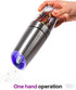 KSL Gravity Electric Salt and Pepper Grinder - Battery Operated Auto Mill, Automatic Shaker w/ Light