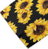 Gocerktr Black Sunflower Placemats for Dining Table Set of 4 Washable Fabric, Heat Resistant Wipeable Home Table Mats Wrinkle Resistant, Standard Size(12 X 18 Inch)