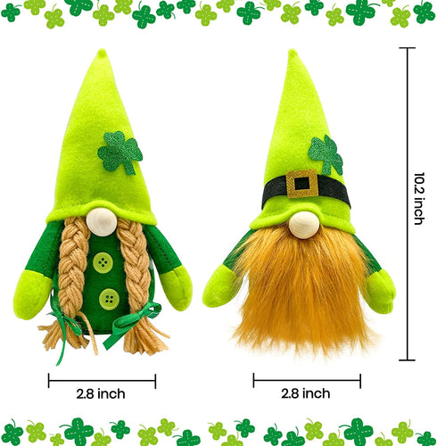 St Patricks Day Gnome Plush Elf Decorations Handmade Faceless Gnome for St Patricks Day Decorations Home Table Decor Ornament Green Irish Faceless Gnome for St Patricks Day Gifts