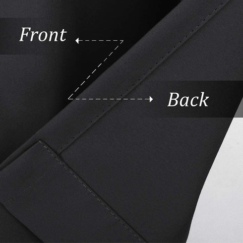 Valea Home Blackout Valance Curtains Waterproof Soft Rod Pocket Valance for Kitchen and Bathroom Window Room Darkening Valances for Bedroom, 2 Panels, 52 inch x 18 inch, Black