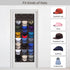 IREENUO Hat Rack for Baseball Caps, Cap Organizer for Door and Wall with 24 Clear Deep Pockets, Hat Holder for Storage and Display Baseball Caps, 4 Door & Wall Hooks Included, Dark Gray