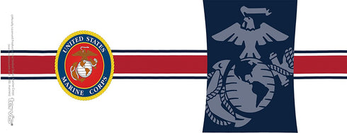 Tervis Marines Pride Tumbler with Wrap and Navy Lid 16oz Mug, Clear