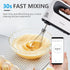 Hand Mixer Electric, IPRSTAR 400W Ultra Power 5 Speed Kitchen Handheld Mixers with Storage Case and 5 304 Stainless Steel Attachments for Easy Whipping, Mixing Brownies, Cakes and Dough Batters, White