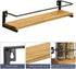 OROPY Spice Rack Wall Mounted, Rustic Wood Hanging Spice Rack over the Stove, Kitchen Wall Spice Rack, 2 Pack